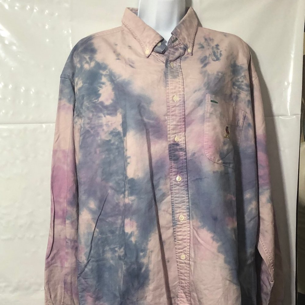 Upcycled Long Sleeve Button up Shirt - Tommy Hilfiger Size: Large